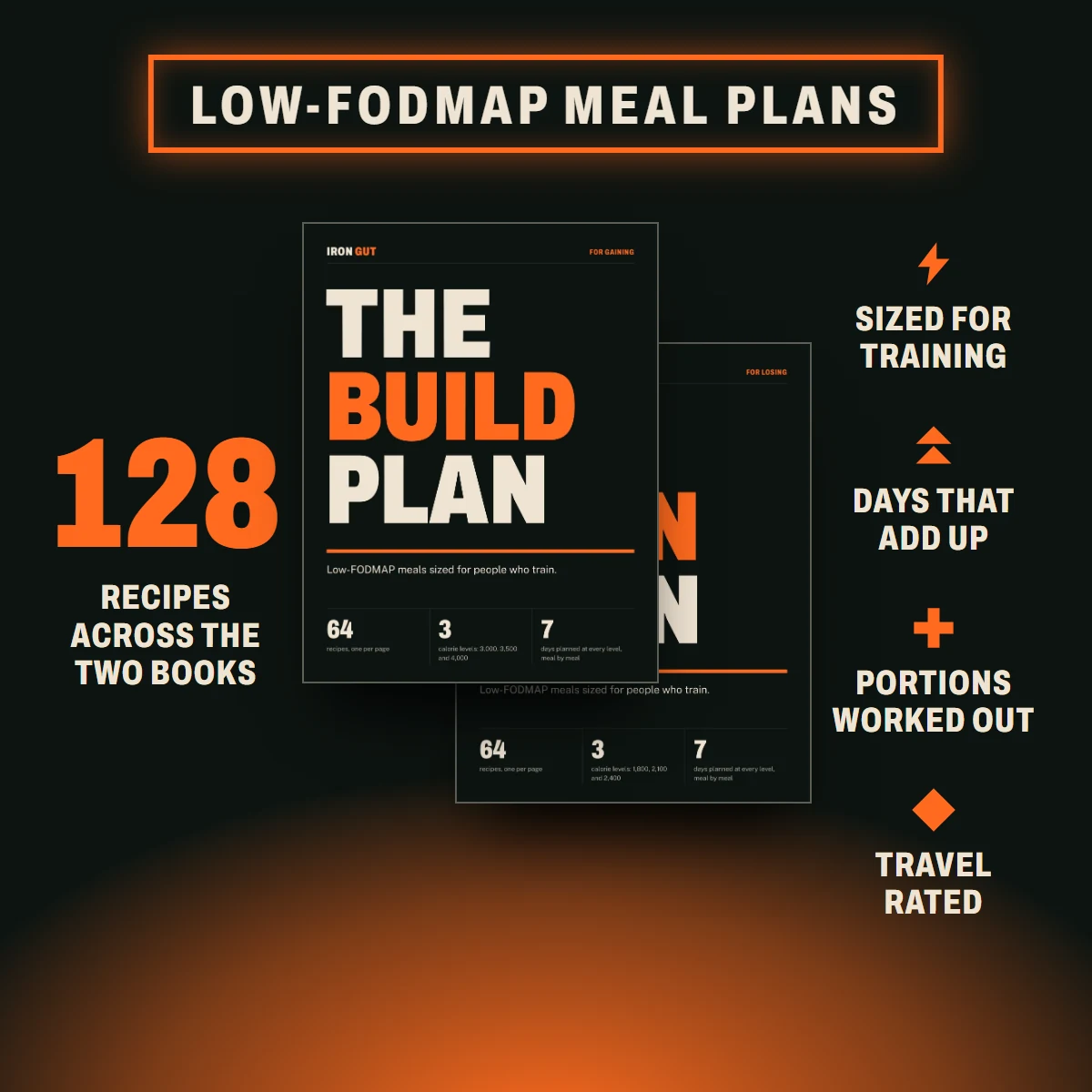 The Build Plan and The Lean Plan: 128 recipes across the two books